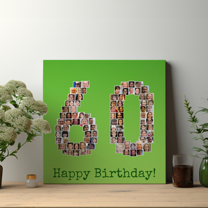Create a Custom 60th Birthday Alu-Dibond Photo Collage Create a Custom 60th Birthday Alu-Dibond Photo Collage