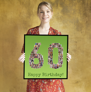 Create a Custom 60th Birthday Alu-Dibond Photo Collage Create a Custom 60th Birthday Alu-Dibond Photo Collage