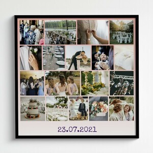 Create Your Wedding Photo Collage - Personalize Dates & Design for Perfect Gift Create Your Wedding Photo Collage - Personalize Dates & Design for Perfect Gift