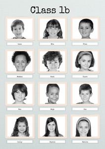 Create Your Own Retro Black & White Class Photo Collage Create Your Own Retro Black & White Class Photo Collage
