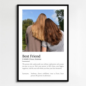 Create Your Own Best Friend Definition Poster - Personalize Photos & Text