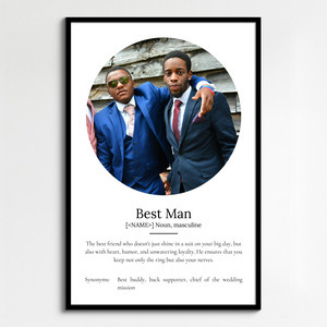 Create Your Own Best Man Definition Poster - Personalized Photo Gift