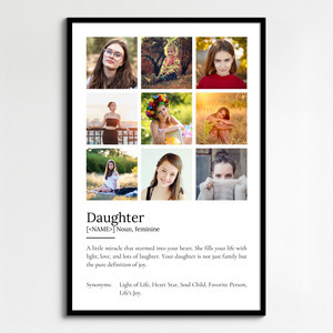 Create Your Own: Personalized Daughter Definition Poster with Photo