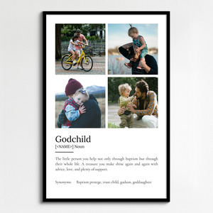 Create a Custom Godchild Definition Poster with Personal Photos