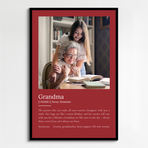 Create a Custom Grandma Definition Poster - Add Your Photos