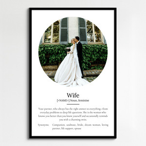"Create Your Personalized Wife Definition Poster - Unique Gift Idea"