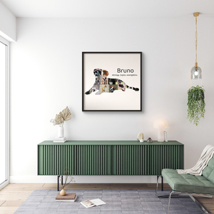 Create Your Custom Boxer Silhouette Photo Collage - Personalize with Text & Colors