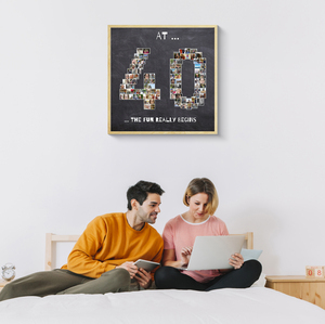 Create Your Custom 40th Birthday Photo Collage - Personalize with Pics & Fun Quotes Create Your Custom 40th Birthday Photo Collage - Personalize with Pics & Fun Quotes