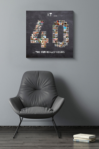 Create Your Custom 40th Birthday Photo Collage - Personalize with Pics & Fun Quotes Create Your Custom 40th Birthday Photo Collage - Personalize with Pics & Fun Quotes