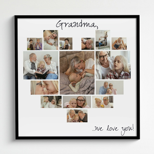 Create a Heart-Shaped Photo Collage for Grandma - Customize & Gift Create a Heart-Shaped Photo Collage for Grandma - Customize & Gift