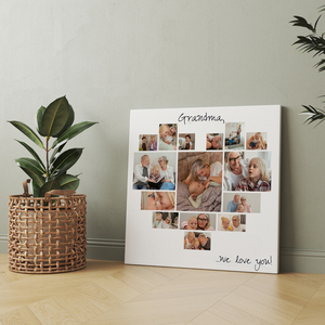 Create a Heart-Shaped Photo Collage for Grandma - Customize & Gift Create a Heart-Shaped Photo Collage for Grandma - Customize & Gift