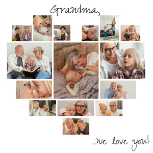 Create a Heart-Shaped Photo Collage for Grandma - Customize & Gift Create a Heart-Shaped Photo Collage for Grandma - Customize & Gift