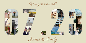 Personalize Your Wedding Date Canvas Collage – Capture Your Special Day Personalize Your Wedding Date Canvas Collage – Capture Your Special Day