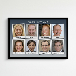 Create a Polaroid-Style Farewell Collage - "We'll Miss You" Create a Polaroid-Style Farewell Collage - "We'll Miss You"