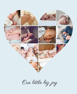 Create Your Heart Collage with Baby Photos - Perfect Gift for Birth or Baptism Create Your Heart Collage with Baby Photos - Perfect Gift for Birth or Baptism