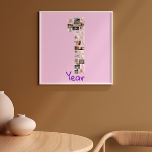Create Your Baby's First Year Photo Collage - Personalized 1st Birthday Gift Create Your Baby's First Year Photo Collage - Personalized 1st Birthday Gift