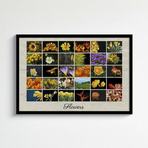 Create Your Classic Floral Grid Poster - Customize Photos and Text Create Your Classic Floral Grid Poster - Customize Photos and Text