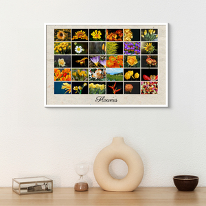 Create Your Classic Floral Grid Poster - Customize Photos and Text Create Your Classic Floral Grid Poster - Customize Photos and Text