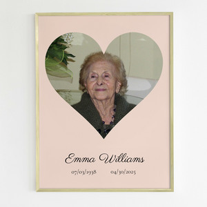 Create a Heart-Shaped Memorial Collage - Personalize in Memory