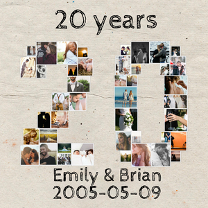 Create a Custom '20' Photo Collage for Birthdays & Anniversaries - Unique Gift Create a Custom '20' Photo Collage for Birthdays & Anniversaries - Unique Gift