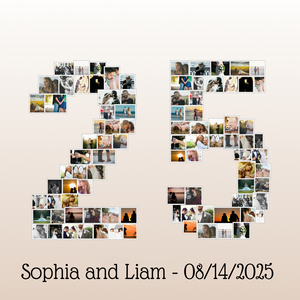Create a 25-Numbers Photo Collage for Anniversaries or Celebrations Create a 25-Numbers Photo Collage for Anniversaries or Celebrations