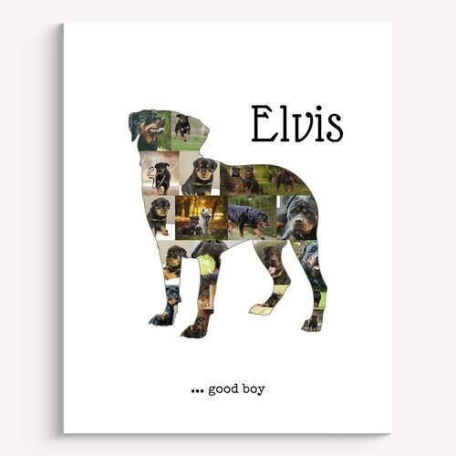Create Your Rottweiler Photo Collage – Personalized Dog Lover Gift