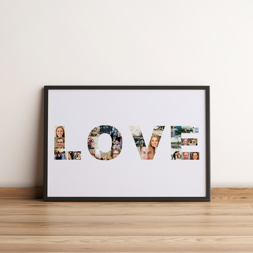 Create Your Own "LOVE" Wedding Photo Collage - A Romantic Personalized Gift