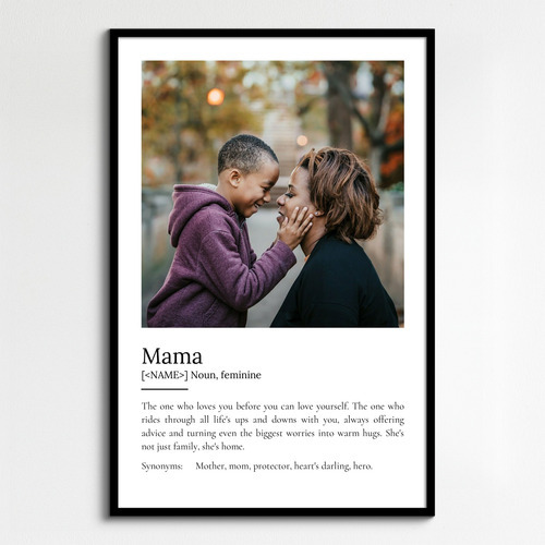 Create Your Personalized Definition Poster for Mom - Custom Photo Gift