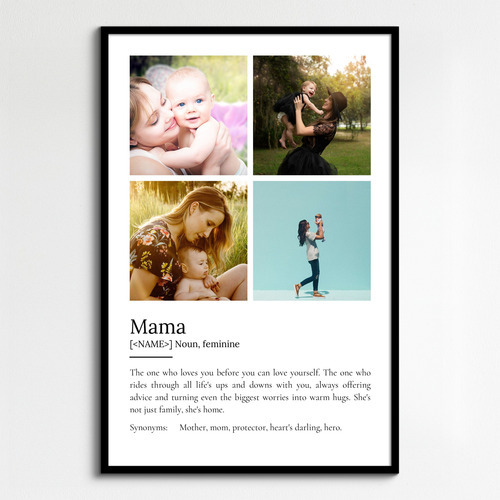 Create Your Personalized Definition Poster for Mom - Custom Photo Gift