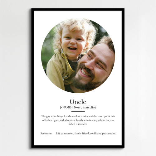 Create Your Personalized Uncle Definition Poster – Unique Gift!