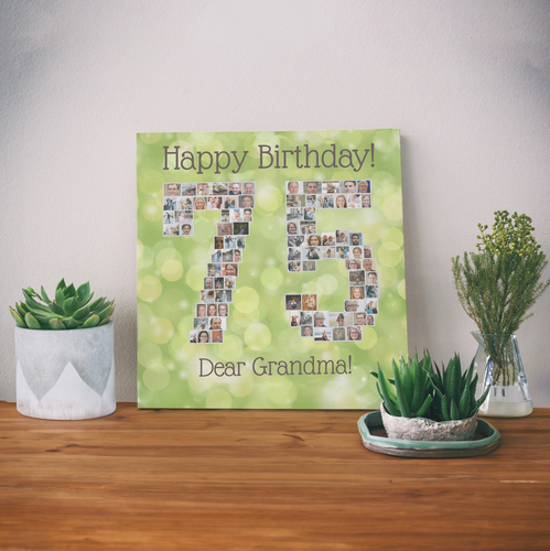 Create a 75th Birthday Photo Collage for Grandma