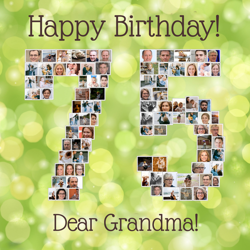 Create a 75th Birthday Photo Collage for Grandma
