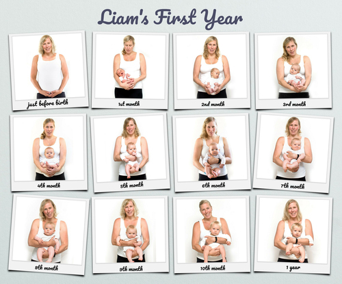 Create Your Baby's First Year Polaroid-Style Collage Poster