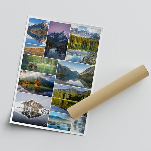 Landscape Photo Collage Print - Design Yours: Beaches, Sunsets, Lakes & Snowy Peaks