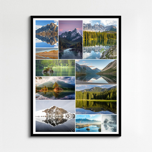 Landscape Photo Collage Print - Design Yours: Beaches, Sunsets, Lakes & Snowy Peaks