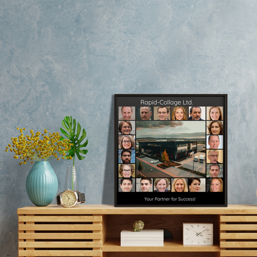 Create Your Company Team Collage on Acrylic: Showcase Success and Team Spirit!