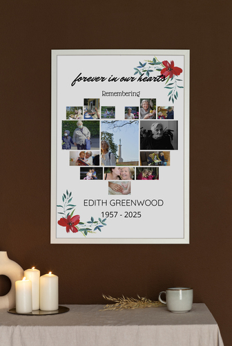 Create a Heart Memorial Collage - Personalize Your Loving Tribute