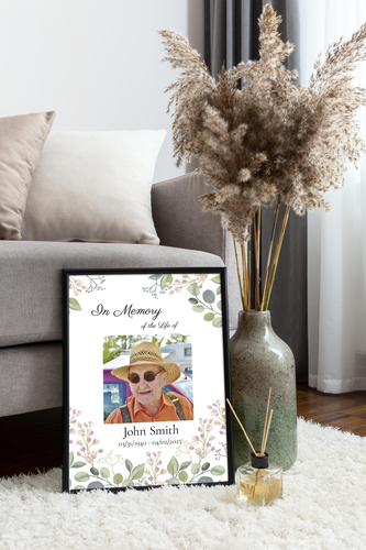Create a Memorial Photo with Floral Background
