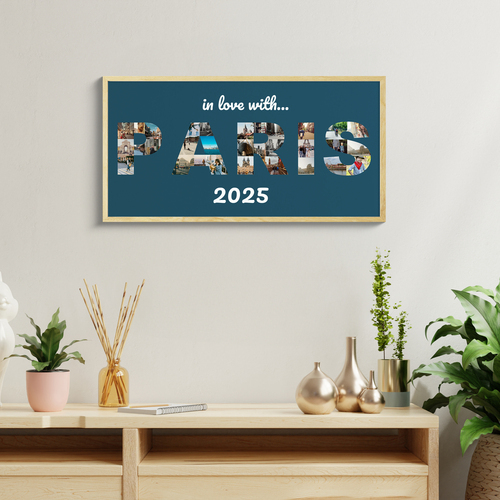 Personalize Your Paris Photo Letter Collage - Create a Memory on Canvas!