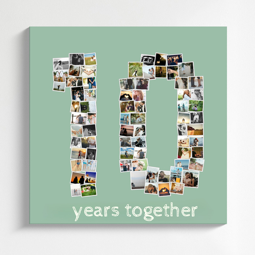 Personalize Your '10' Photo Collage for Special Anniversaries & Milestones!