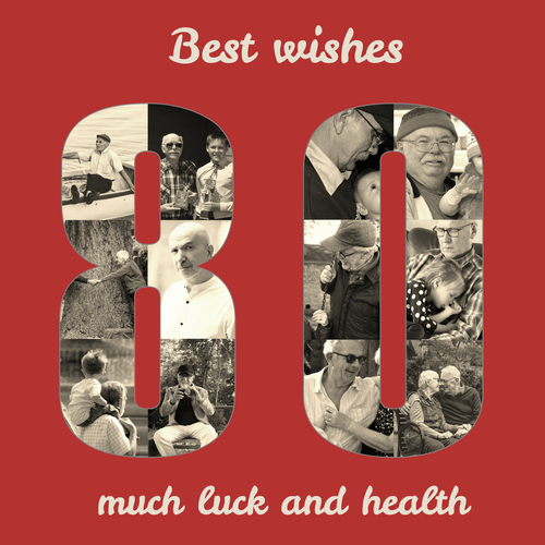 Create a Stunning 80th Birthday Photo Collage with Your Memories
